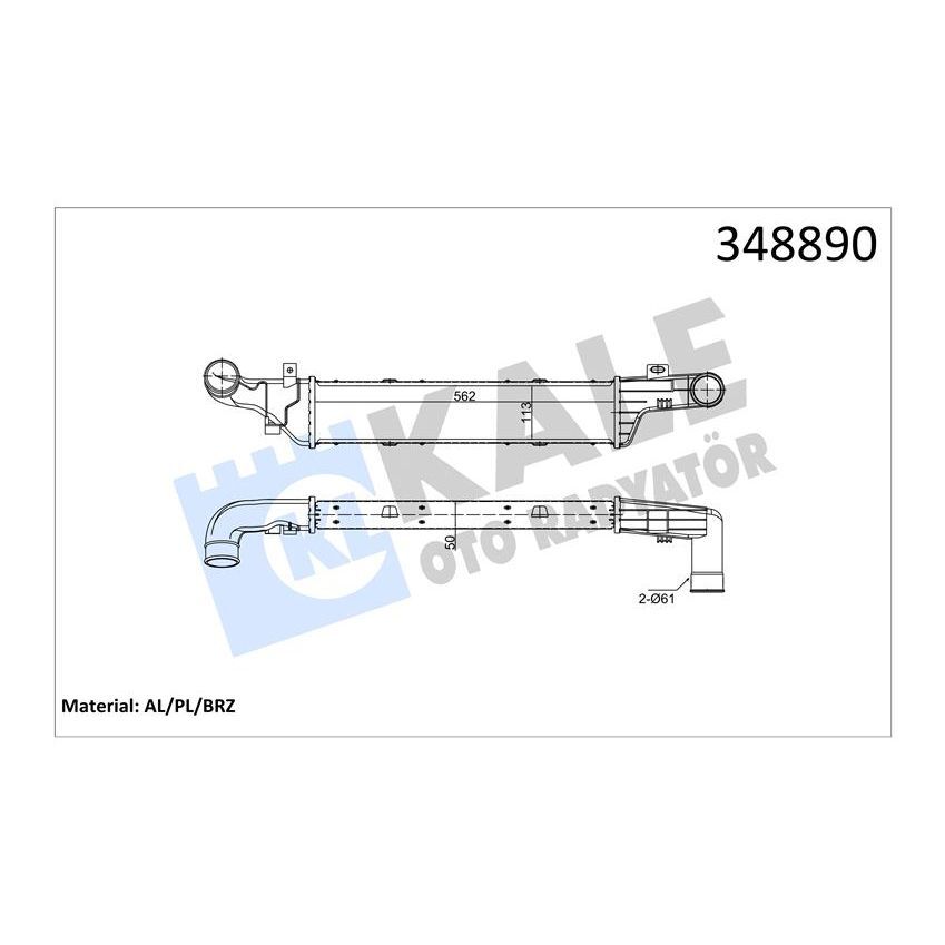 KALE RADYATOR TURBOSARJ RADYATORU MERCEDES E-CLASS W210 S210 (A2105001200)