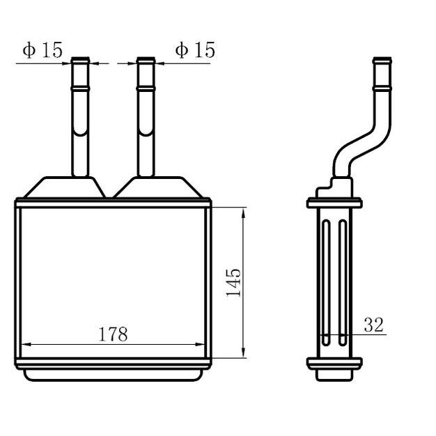 ORIS KALORİFER RADYATÖRÜ BRAZİNG CORSA B 93-00 -TIGRA 94-98 -COMBO 145X178X32 (1618020)