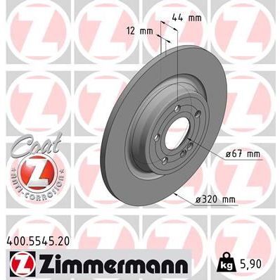 ZIMMERMANN FREN DISKI ARKA MERCEDES W177 W247 C118 SPOR TIP (A2474230312)