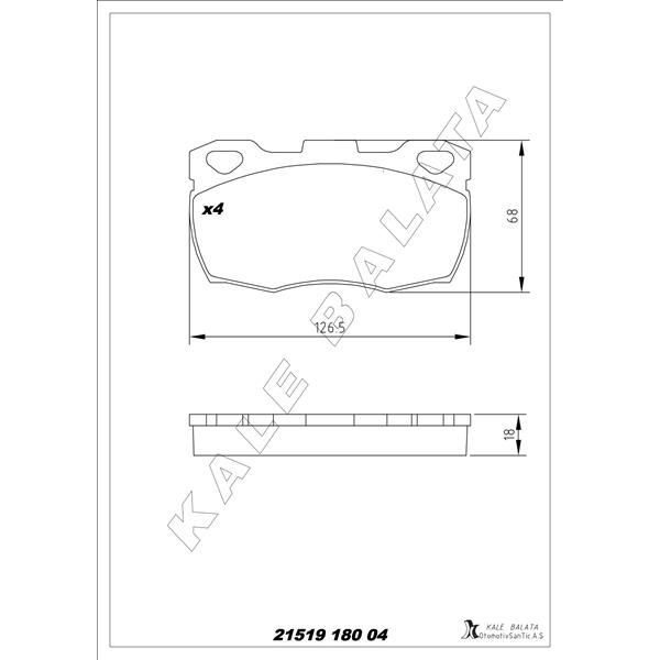 KALE BALATA BALATA ÖN DEFENDER 110-2.5 90 TDİ 90-95 (RTC5574)