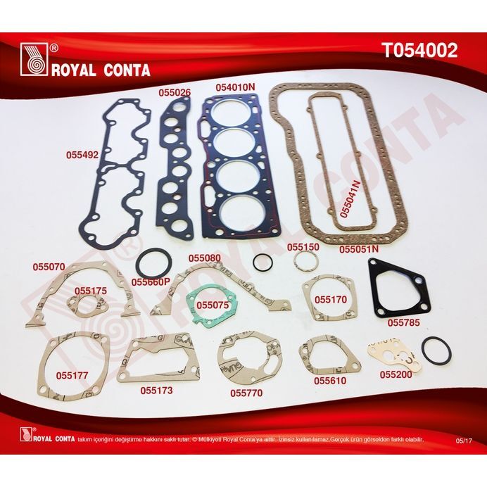 ROYAL MOTOR TAKIM CONTA STD. KEÇESİZ UNO-TİPO-PALIO-MAREA 1.4 (5892410)