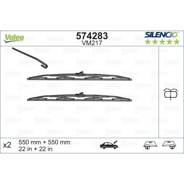 VALEO X SİLECEK SILENCIO 55 55 X2 VM217 P405 (574283)