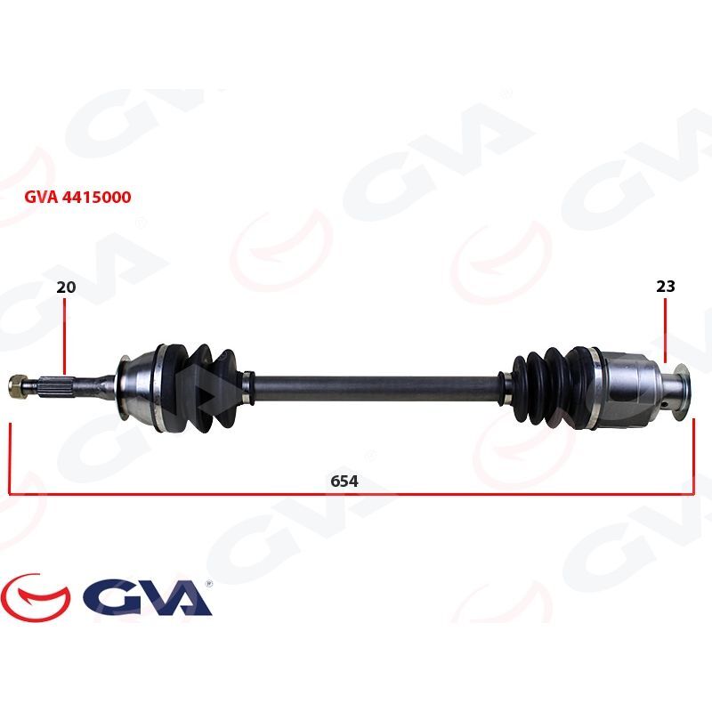GVA KOMPLE AKS SAĞ/SOL RENAULT 12 654MM (7701348085)