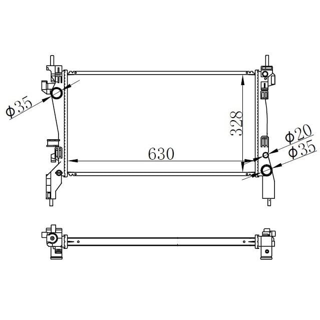 ORIS RADYATÖR MEKANİK FIORINO 1.3 MTJ 08 625X359X34 (51780659)