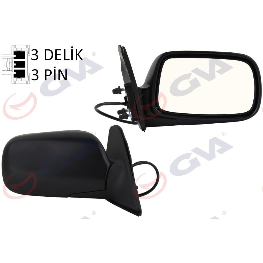 GVA DIŞ DİKİZ AYNASI SAĞ COROLLA 97> ELEKTRİKLİ ISITMALI KONVEKS 3 FİŞ VM-278ER