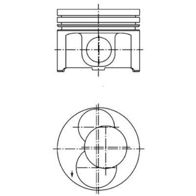 KOLBENSCHMIDT PİSTON 79,50 MM (STD) 3.4 SİL. CADDY II/AQM/AYQ 1.9 SDI (038107065BH)
