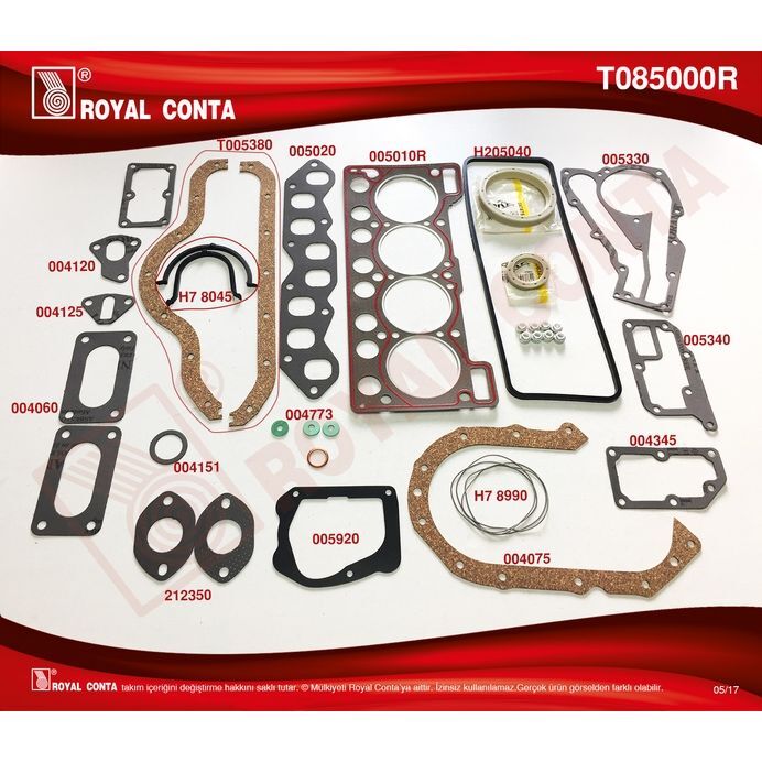 ROYAL MOTOR TAKIM CONTA SÜPER SKT KEÇELİ SUBP.LAST R9 BROADWAY-R19 1.4 KARBÜRATÖRLÜ