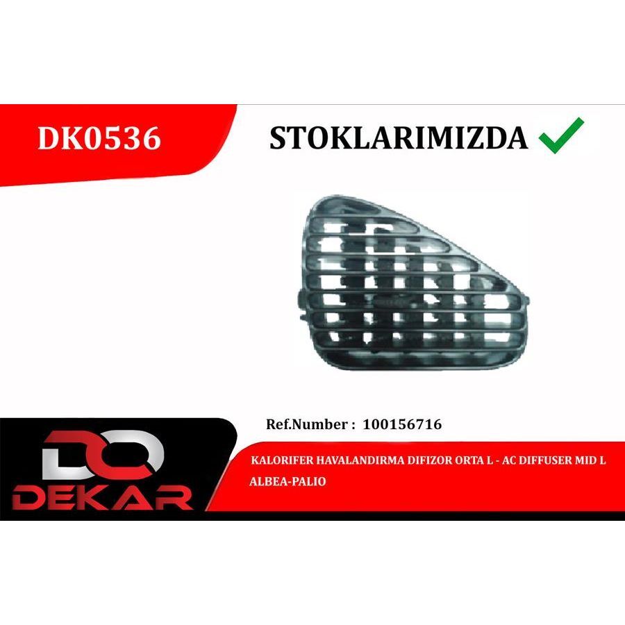 DEKAR KALORIFER HAVALANDIRMA DIFIZOR ORTA L ALBEA-PALIO (100156716)