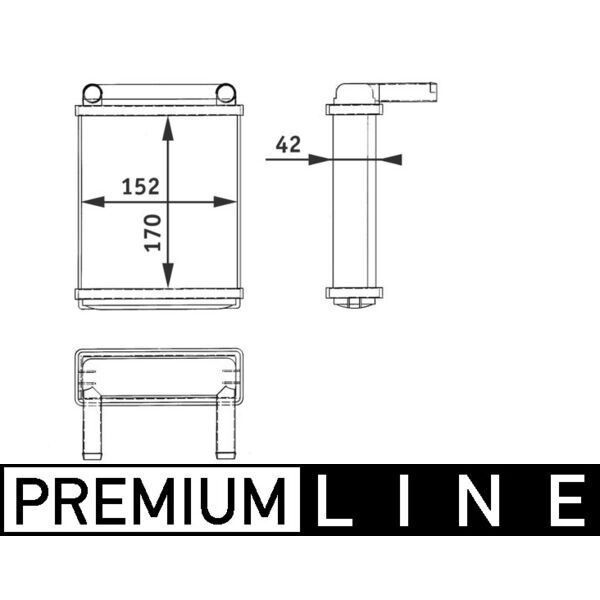 MAHLE KALORIFER RADYATORU MERCEDES SPRINTER B901 B904 95 06 (A0038353501)