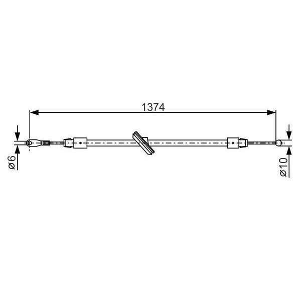 BOSCH FREN HALATI ON MERCEDES SPRINTER B906 . VW CRAFTER 30-35-50 1374MM (2E0609701AN)