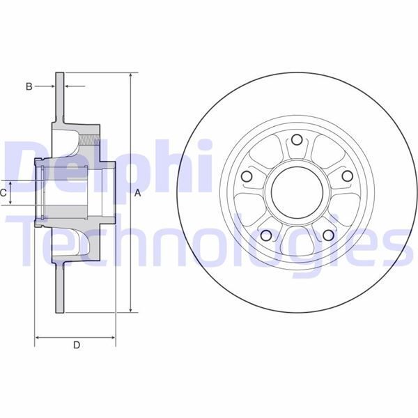DELPHI FREN DİSKİ ARKA RENAULT MEGANE IV HB 16 RULMANLI ABS SENSÖRLÜ (432000166R)