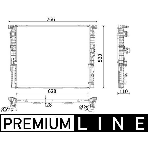 MAHLE MOTOR SU RADYATORU BMW B48 G30 F90 G31 G32 G11 G12 (17118743664)