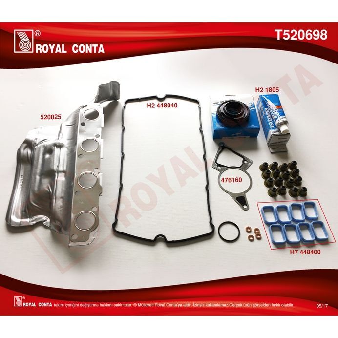 ROYAL MOTOR ÜST TAKIM CONTA REINZ KEÇELİ S.LASTİKLİ . SKCSİZ TRANSIT V.347 2.2 06 11 BOXER-JUMPER DUCATO 2.2HDI 06 (6C116008AA)