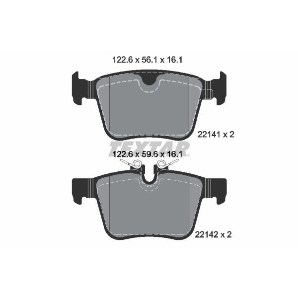 TEXTAR ARKA BALATA RANGE ROVER VELAR-F-PACE TD4 (31471266)