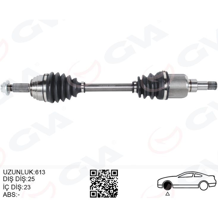 GVA ÖN AKS KOMPLE SOL FORD YENI COURIER 17>1.5-1.6 TDCI -1.0 ECOBOOST (2236025)