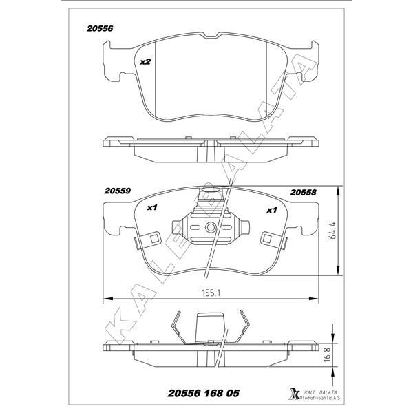 KALE BALATA ÖN BALATA FOCUS IV 2018 > KUGA 2019 > PUMA 2020 > (220914)