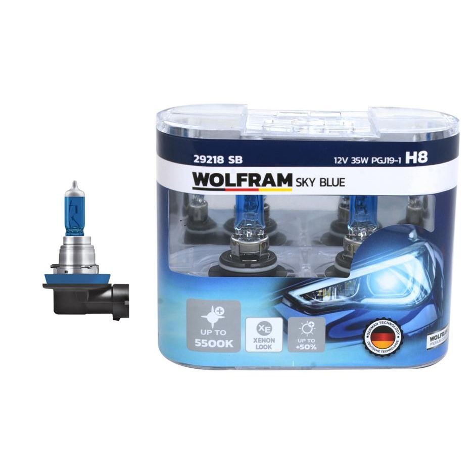 WOLFRAM AMPUL 12V H8 35 PGJ19-1 SKY BLUE BEYAZ IŞIK