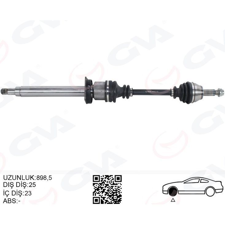 GVA ÖN AKS KOMPLE SAĞ FORD FIESTA IV 1.25 - 1.4 16V 1.8TD 95>02 (1059520)