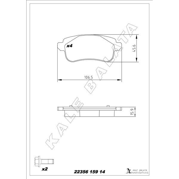 KALE BALATA ARKA BALATA RENAULT MEGANE IV 15> ESPACE V 15> MEGANE IV GRANDTOUR 16> TALISMAN 15> NISSAN JUKE 19> (4406000Q3C)