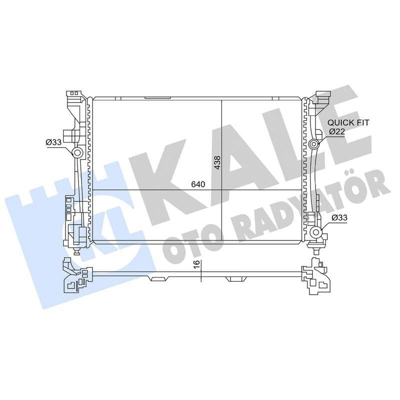 KALE RADYATOR MOTOR SU RADYATORU MERCEDES W176 W246 C117 X117 X156 (A2465001203)