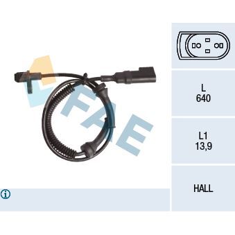 FAE ARKA ABS SENSORU SAG-SOL CONNECT 1.8TDCI 02 13 BOY:555MM (2T142B372BE)
