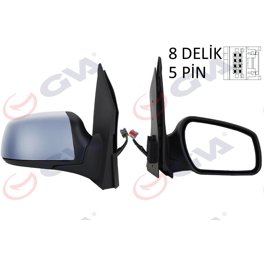 GVA DIŞ DİKİZ AYNASI SAĞ FORD FİESTA 05> ELEKTRİKLİ ISITMALI ASTARLI 5PİN 5 FİŞ VM-6312EHPR (6S6117682AE)