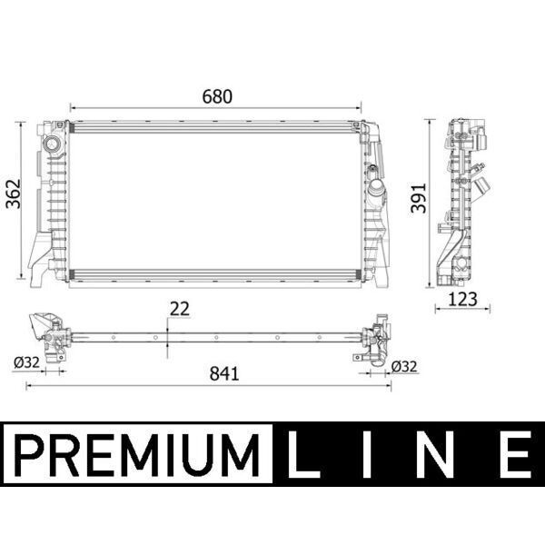 MAHLE MOTOR SU RADYATORU BMW F40 F52 F44 F45 F46 F48 F49 F39 . MINI F54 F55 F56 F57 F60 (17118645782)