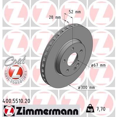 ZIMMERMANN FREN DISKI ON MERCEDES VITO W447 14 (A4474210312)