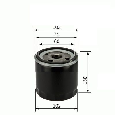 SARDES YAĞ FİLTRESİ HYUNDAI HD35 4000CC H100 KAMYONET YM-MITSUBISHI CANTER TURBO-PRESTIGE WP1045 X (ME215002)