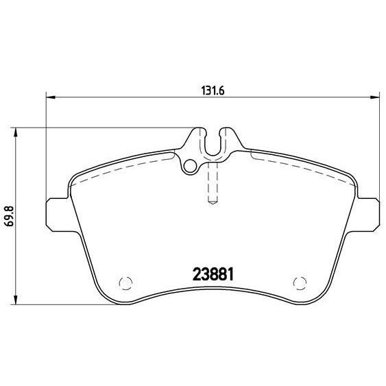 BREMBO FREN BALATASI ON MERCEDES W169 W245 (A1694201920)
