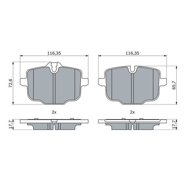 BOSCH FREN BALATASI ARKA BMW G30 G38 G32 G11 G12 G16 G01 G02 G05 G06 G07 I20 (34216870552)