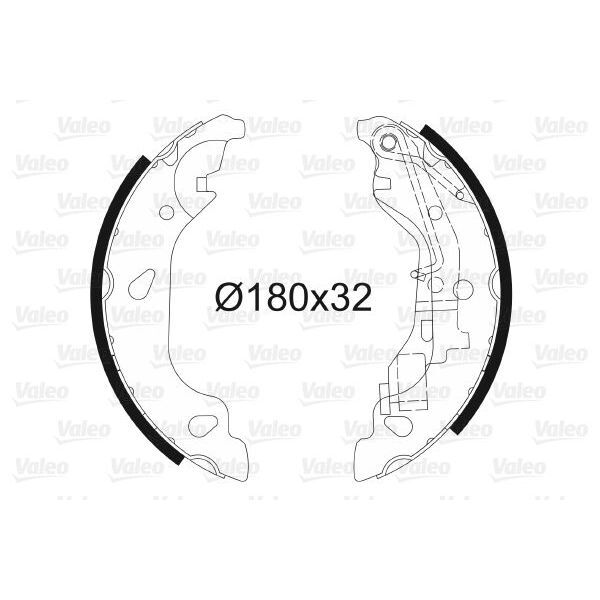 VALEO ARKA PABUÇ BALATA PUNTO 1.2 1.3JTD 1.9JTD 99 03 GRANDE PUNTO 1.3D 08 TÜM MODELLER 180X32 (71739597)
