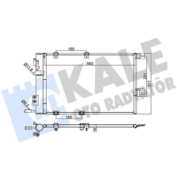 KALE RADYATOR KLİMA KONDENSERİ ASTRA G-ZAFIRA 1.2 16V-1.4 16V-1.6 16V-1.8 16V-2.0 16V AL/AL 580X378X16 (1850055)