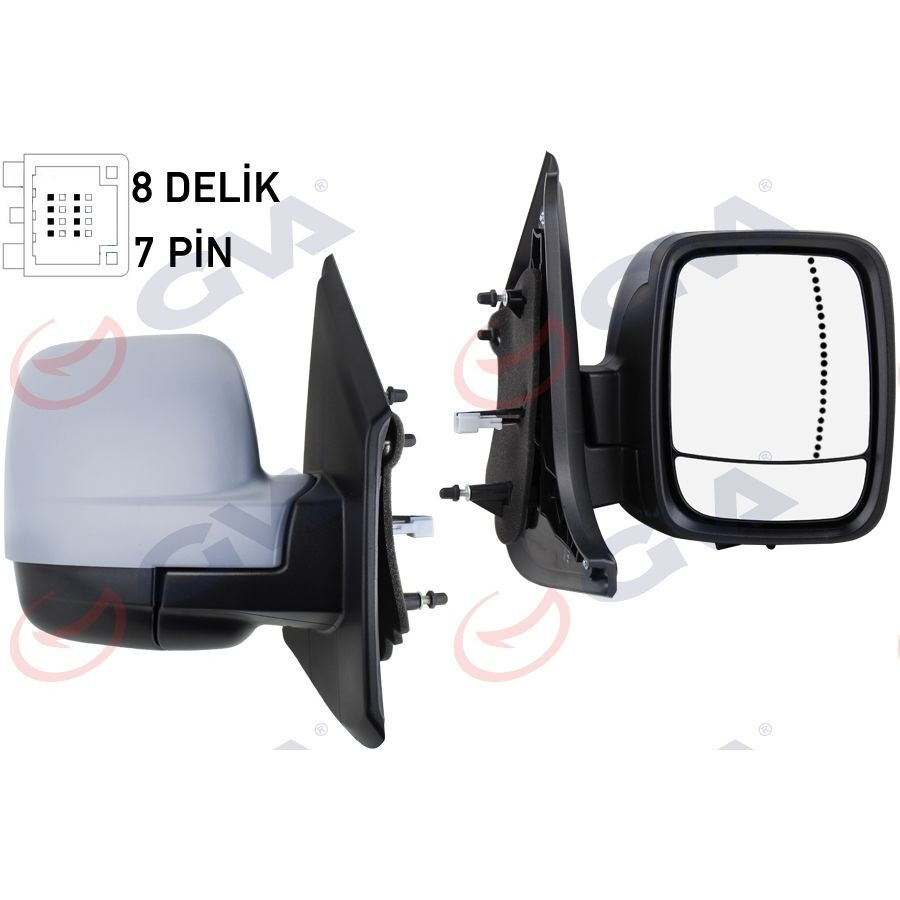 GVA DIŞ DİKİZ AYNASI SAĞ TRAFIC-VİVARO 14> ELEKTRİKLİ ISITMALI SENSÖRLÜ ASTARLI ASFERİK 6 FİŞ VM-976EHPSAR (4422964)