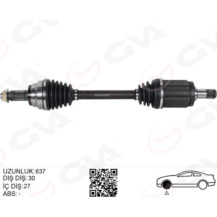 GVA KOMPLE AKS ÖN SOL BMW X5 E70 X6 E71 E72 637MM (31607545125)