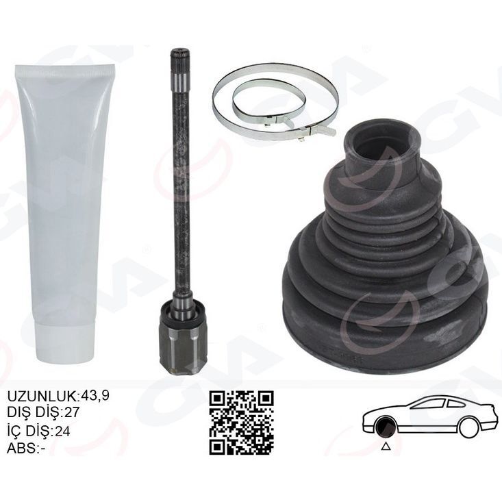 GVA AKS MILI ÖN SAĞ BMW X5 E70 X6 E71 E72 SANZIMAN TARAFI UZUNLUK-> 567.5MM (31607545126)