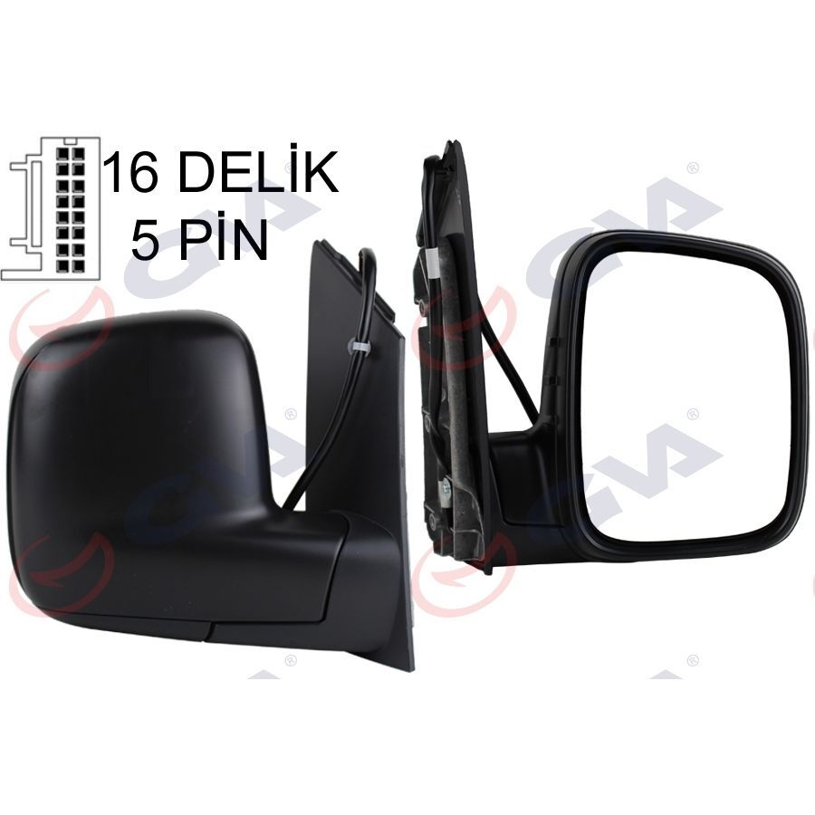 GVA DIŞ DİKİZ AYNASI SAĞ CADDY 04> ELEKTRİKLİ ISITMALI KONVEKS 5 FİŞ VM-375EHR (2K1857508A9B9)