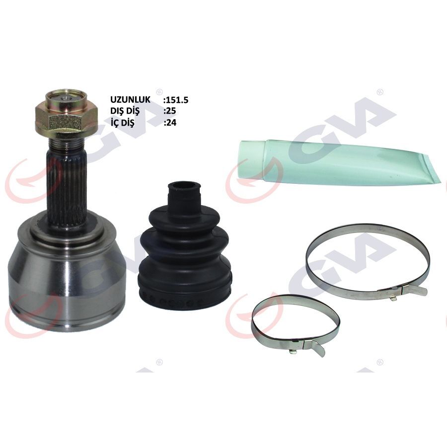 GVA AKS KAFASI DIŞ ÖN DOBLO 1.9 JTD 01- DOBLO-ALBEA 1.3 MTJ 05- 25X24X51 152MM (46308206)