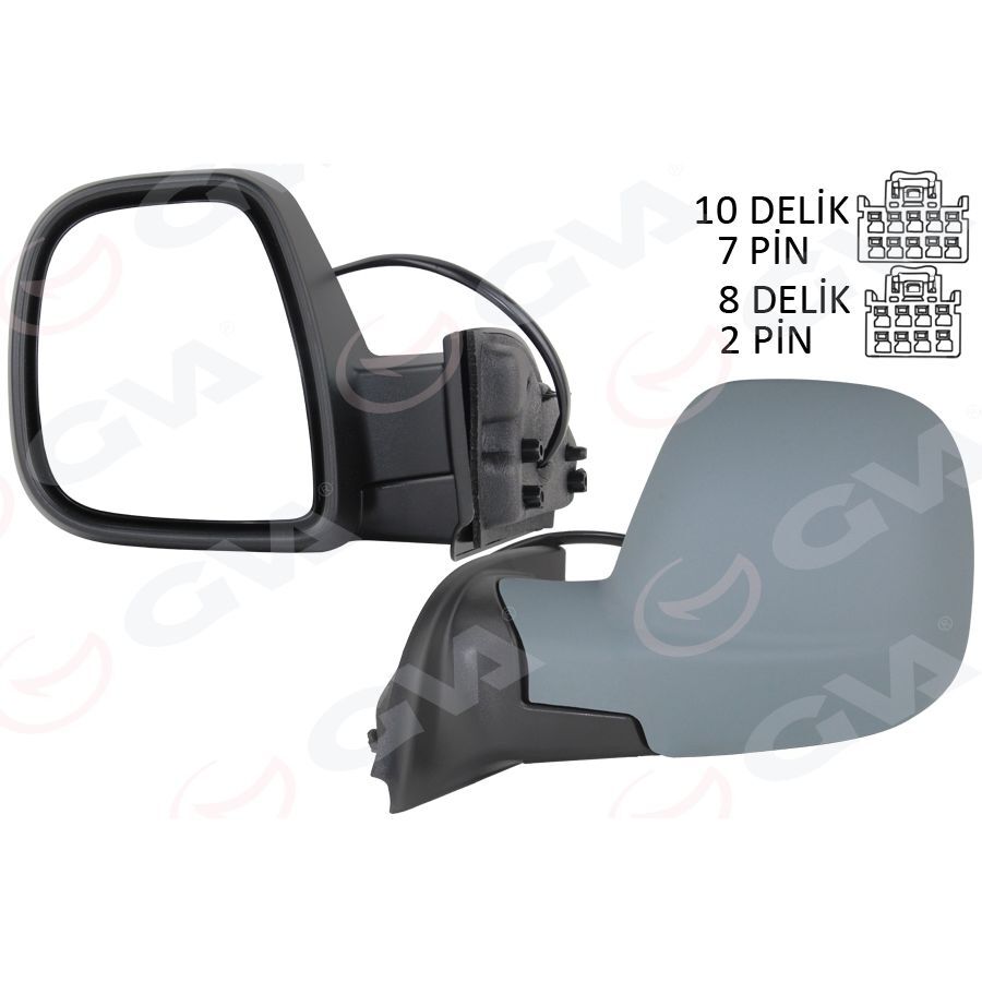 GVA DIŞ DİKİZ AYNASI FIAT YENİ DOBLO COMBİ- CARG0 ELEKTRİKLİ ASTARLI REZİSTANSLI OTOMATİK AÇMA KAPAMA SOL 23-
