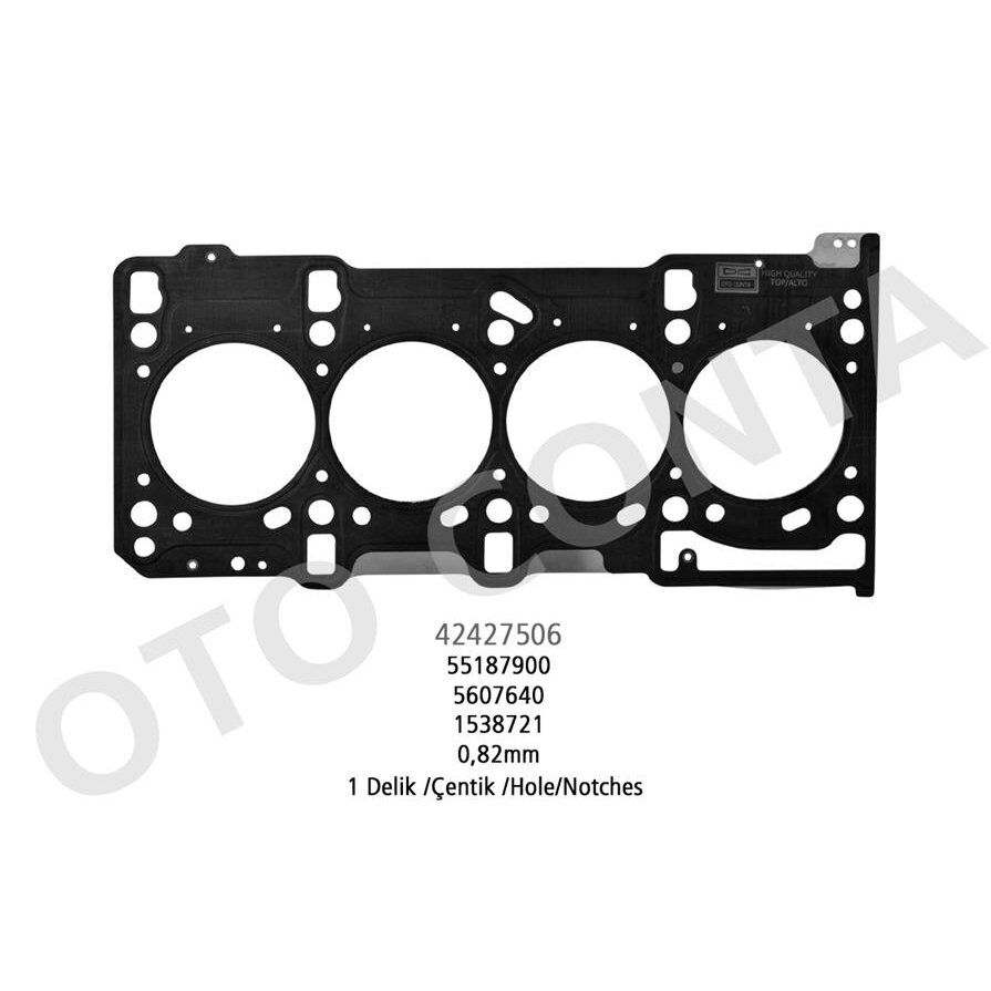 OTOCONTA SİLİNDİR KAPAK CONTASI 0.82MM ASTRA H-ASTRA J-CORSA C-D-E MERIVA A-B AVEO-LINEA-PUNTO-FIORINO-EGEA DOBLO-NEMO-BIPPER 1.3 CDTI MTJ-DTH-DT-DTE-DTJ-DTN-DTR-JTD-HDI-FHZ 1 ÇENTİK -55278855 (1625885880)