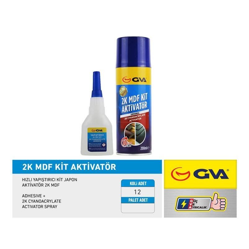 GVA HIZLI YAPIŞTIRICI KİT JAPON AKTİVATÖR 2K MDF 200 ML