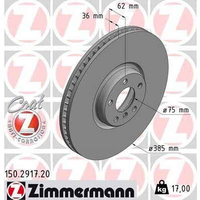 ZIMMERMANN FREN DISKI ON SOL BMW E70 F15 E71 E72 F16 0986479E26-DF6618S (34116782067)