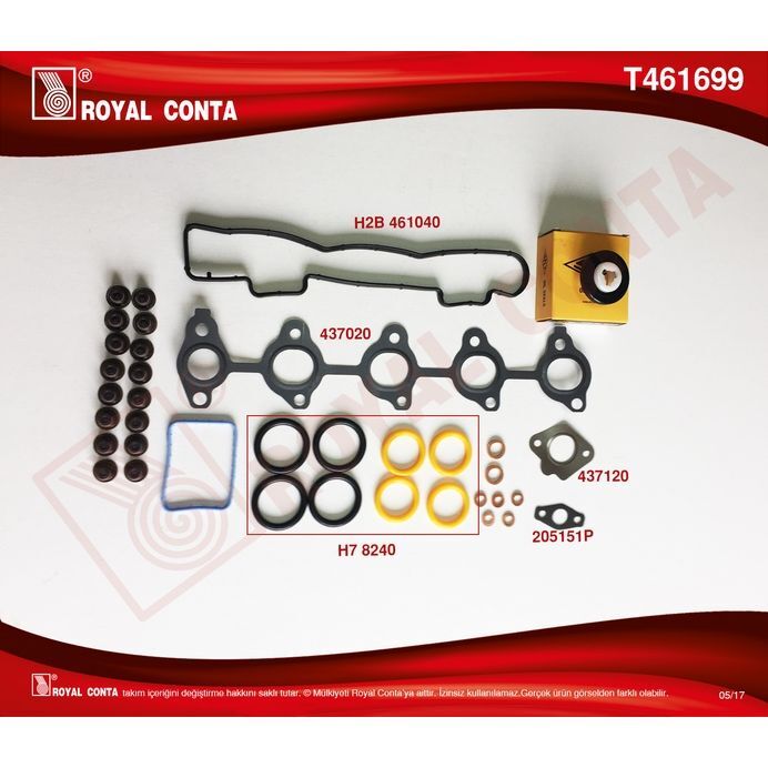 ROYAL MOTOR UST TAKIM CONTA SKT KEÇELİ S.LASTİKLİ SKCSİZ FOCUS II 1.6 TDCI 04>11 FIESTA 1.6 TDCI 02>08 FUSION 1.6 TDCI 04>14 VOLVO C30 06>12 S40 II 06>12 S80 II 06>12 V50 05>12 V70 III 09>11 1.6D-206-207 (0197.07)