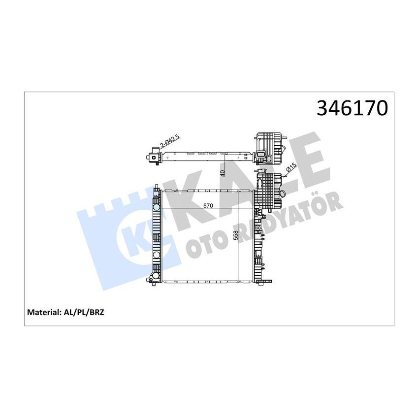 KALE RADYATOR MOTOR SU RADYATORU MERCEDES VITO W638 96 03 KLIMASIZ (A6385011601)