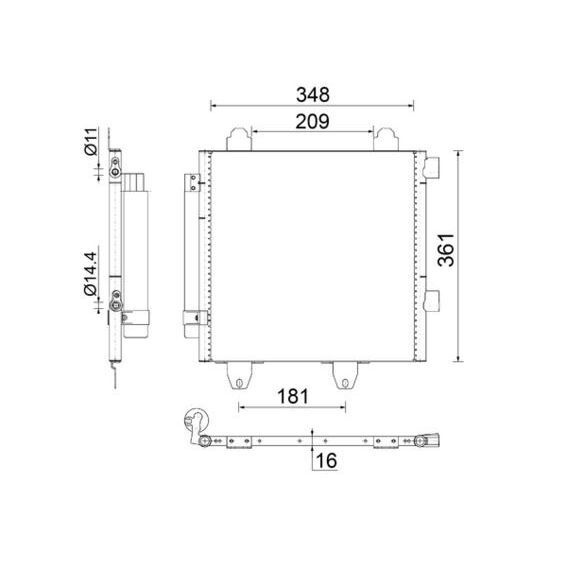 MAHLE KLİMA RADYATÖRÜ KONDENSERİ P107 05>14 1.0İ 12V-1.4HDİ 05> C1 1.0İ 12V-1.4HDİ 05> (6455.EE)