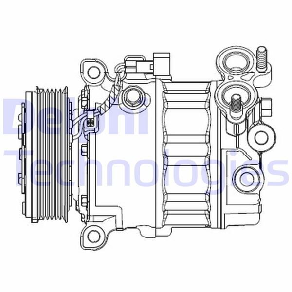 DELPHI KLIMA KOMPRESORU FORD FOCUS III 11> 1.6 TDCI MONDEO IV 07>14 1.6 TDCI VOLVO V60 I 10> V40 10> V50 10> S60 II 10> S40 II 10> C30 10> 1.6D D 4162 T (1722070)