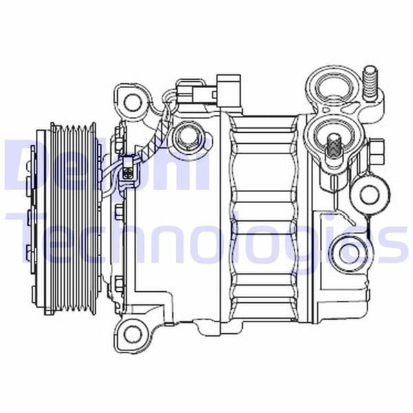 DELPHI KLIMA KOMPRESORU FORD FOCUS III 11> 1.6 TDCI MONDEO IV 07>14 1.6 TDCI VOLVO V60 I 10> V40 10> V50 10> S60 II 10> S40 II 10> C30 10> 1.6D D 4162 T (1722070)