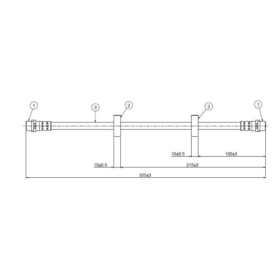 CAVO ÖN FREN HORTUMU TRANSPORTER T4 91-95 (701611701)