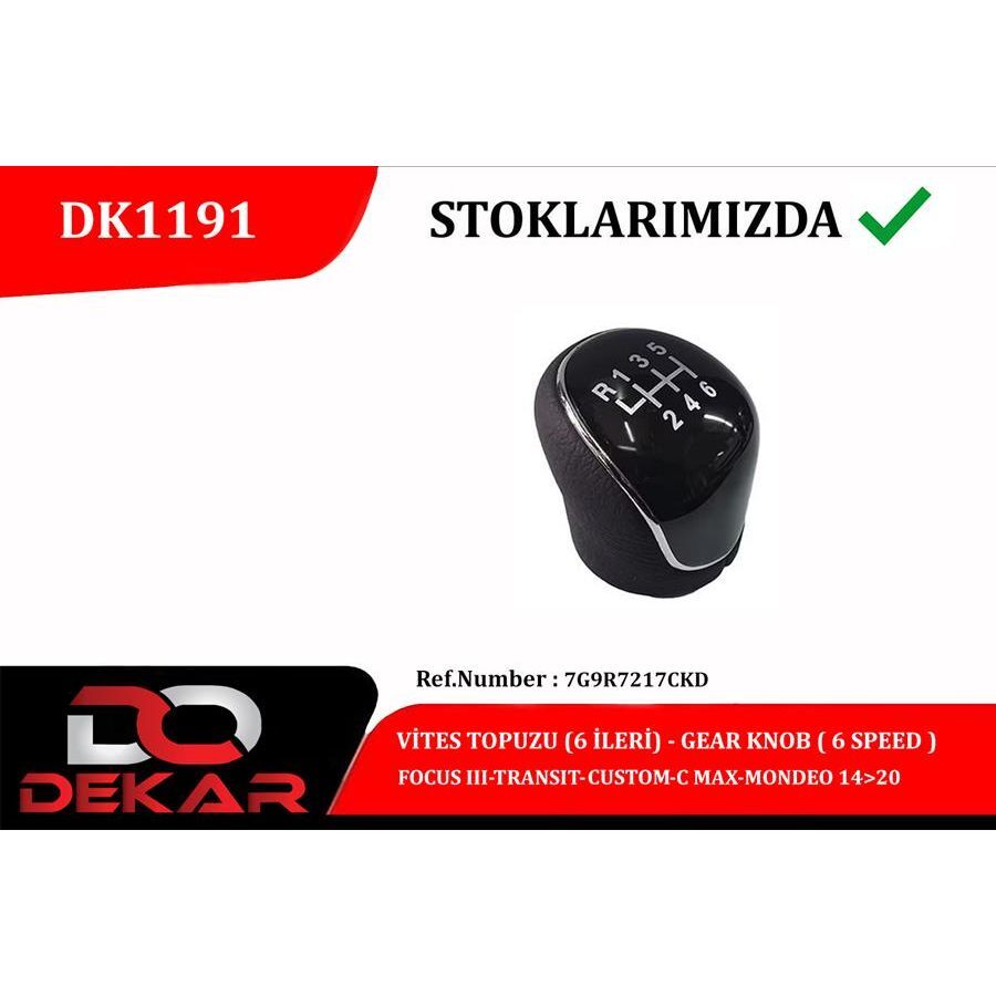 DEKAR VİTES TOPUZU 6 İLERİ FOCUS III-TRANSIT-COSTUM-C MAX-MONDEO 14>20 (7G9R7217CKD)