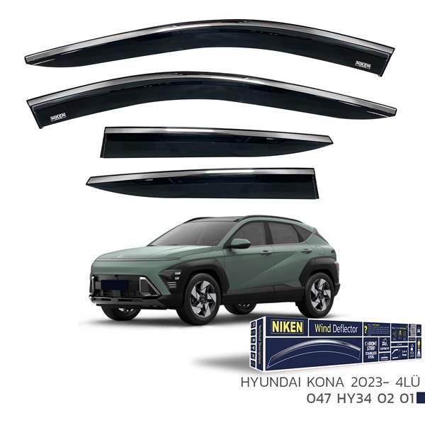 NIKEN KROMLU CAM RÜZGARLIĞI HYUNDAI KONA 2023- 4LÜ